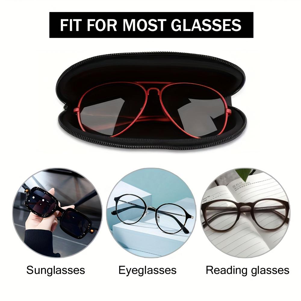 Funny Black Cat Witch Hat Halloween Print Sunglasses Case, Protective Eyewear Pouch, Portable Holiday Decorative Gift Accessories for Women Men
