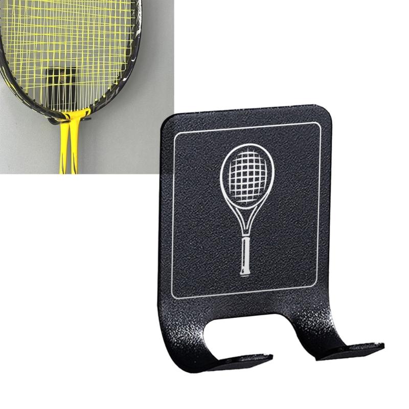 Badminton Racket Holder Stainless Steel Wall Hook Wall Mounted Racket Holder Tennis Racket Storage Rack Easy to Use