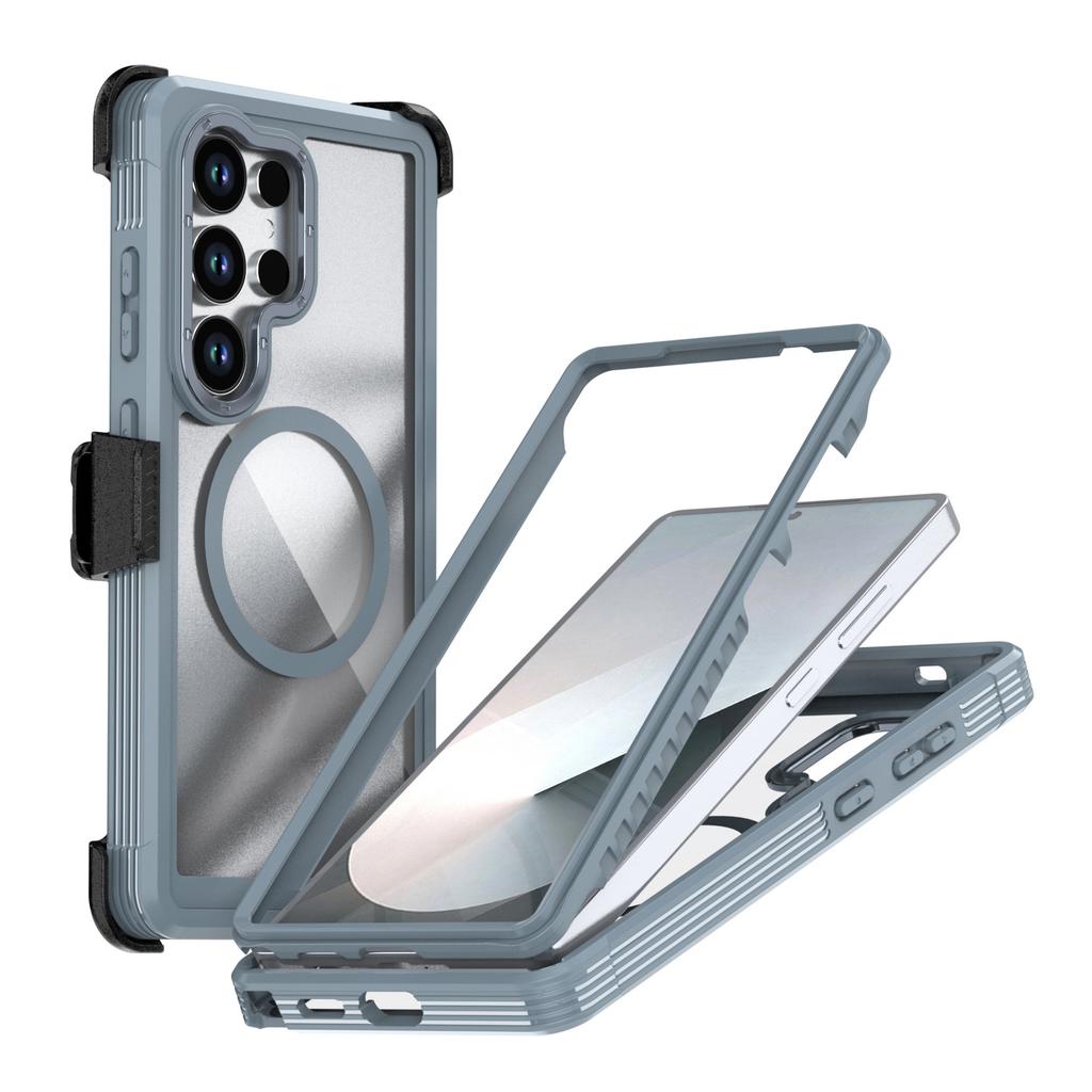 Three Anti-magnetic Mobile Phone Case for Samsung S26Ultra Bracket Protective Case A37 Anti-drop S25 All-inclusive 24
