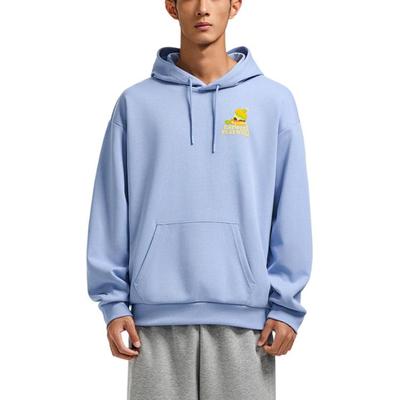Anta Basketball Series Letter Loose Hoodie Long Sleeve Sweatshirt Unisex Sweatshirt Lavender-Blue 972431701-4