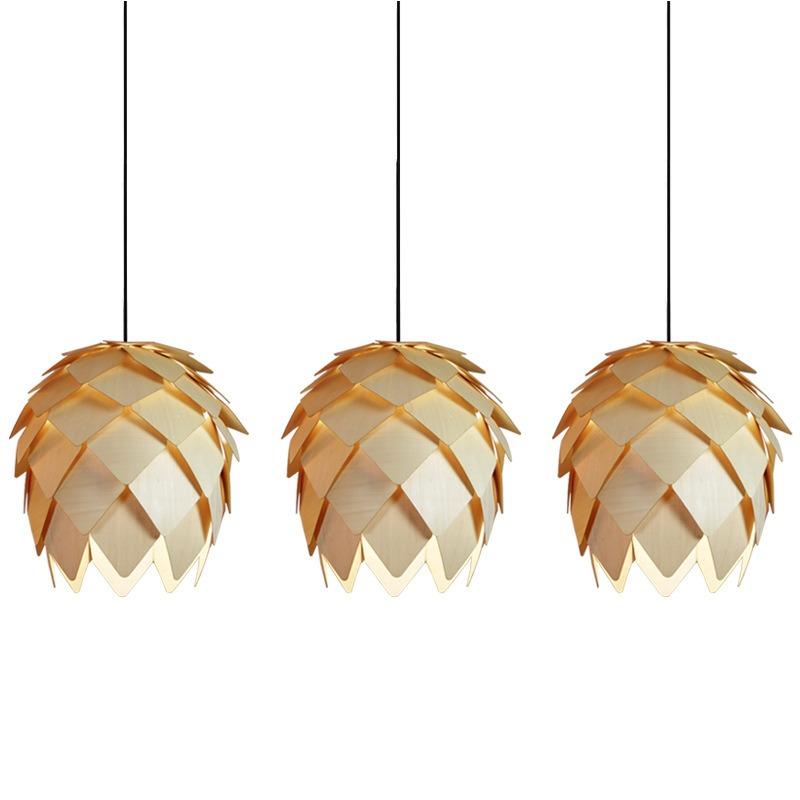 Kreativní borová umělecká lampa Ložnice Studovna Jídelna Hotelový dřevěný lustr Ambiance