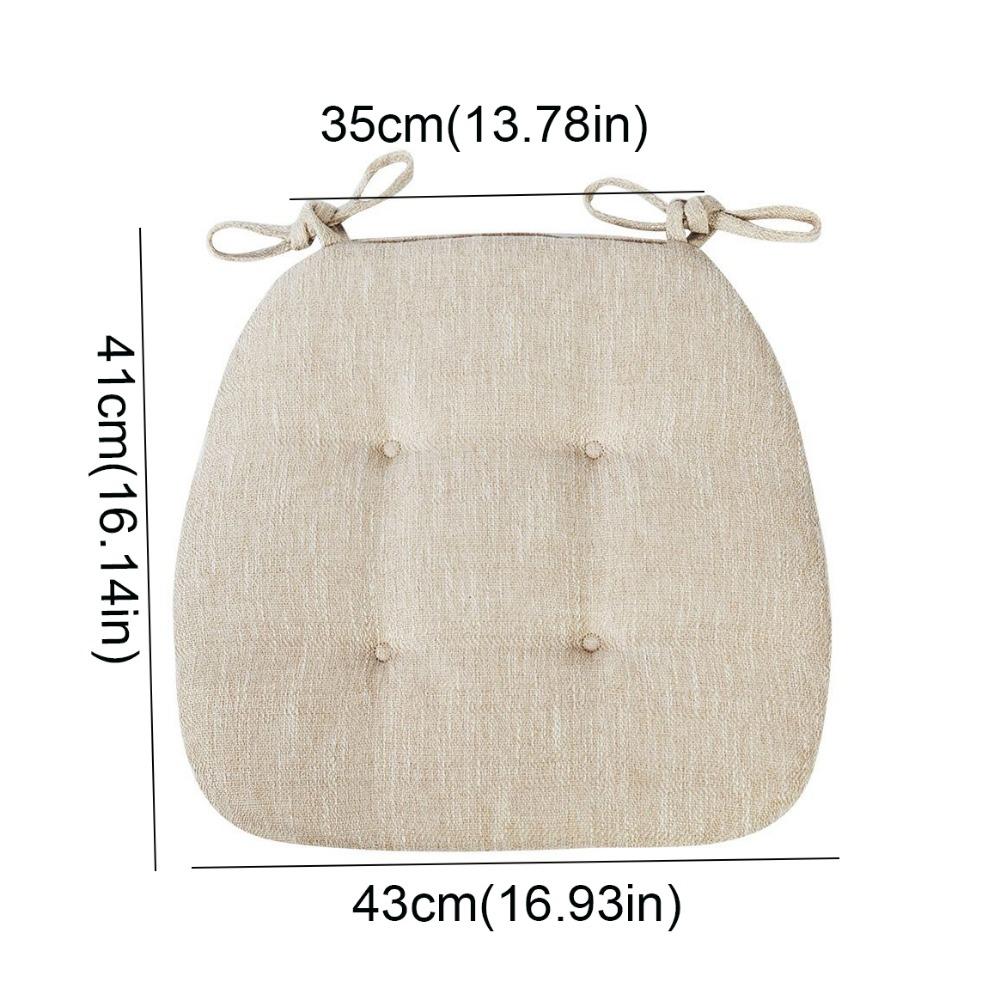 Warm Soft Butt Relaxing Cotton-ramie Home Solid Color Seat Mat Seat Cushion Chair Pad Chair Cushion