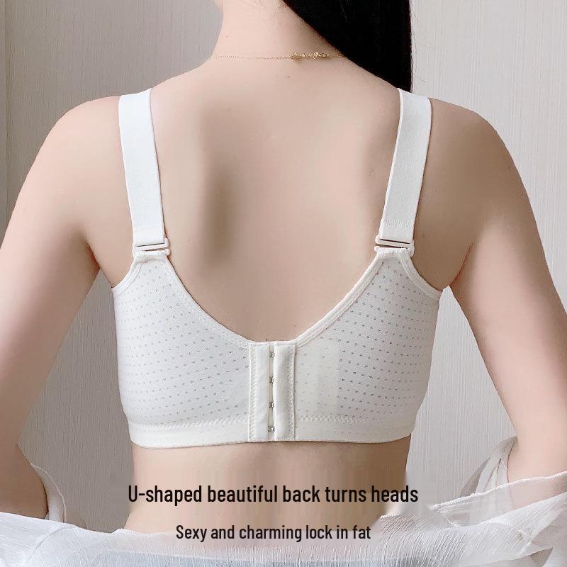 Plus Size Thin Full Cup Bra - Wirefree, Anti-Sagging Support for a Smaller Look