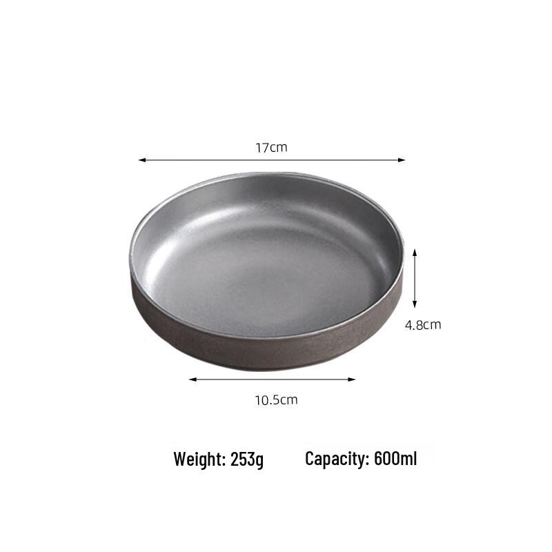 Wutuo 17cm Stainless Steel Double-Layer Kimchi & Dipping Bowl