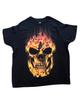 Halloween T-Shirt Skull Fire Face Humor Men Shirt Size 2XL