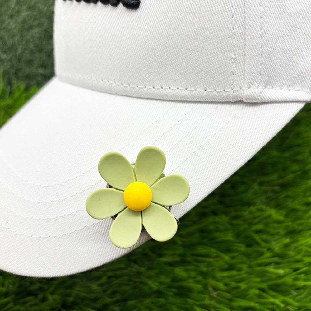 Flower Shaped Golf Cap Clip Magnetic Golf Hat Marker Outdoor Sports Golf Ball Mark  Golf Lovers