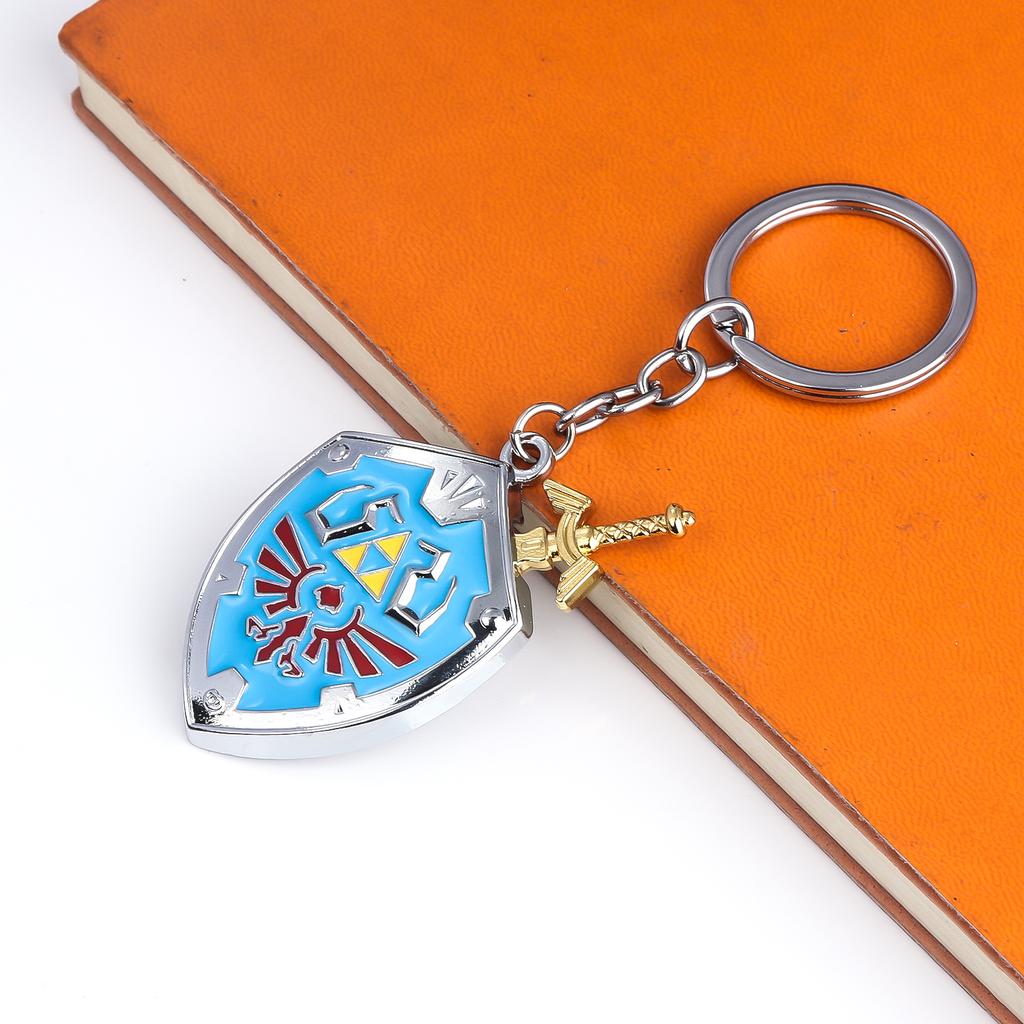 Game Sword And Shield Keychain Pendants Series Hylian Shield Master Sword Metal Pendant Game Peripheral Cosplay Props
