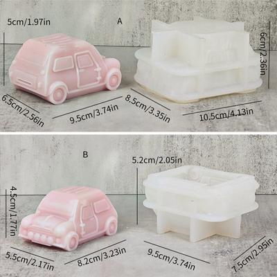 Forma na świecę w kształcie autobusu 3D Vintage Car Formy silikonowe Aromaterapia Żywica Gipsowa Forma DIY Exploy Żywica Forma Walentynki