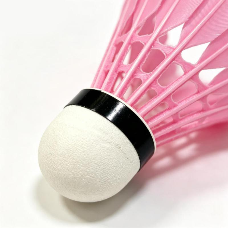 Pink Badminton Shuttlecocks Stable Flight High Elasticity Perfect For Indoor Outdoor Sports Training And Casual Games