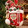 Money Gift Box for Kids Gnome Christmas Cash Holder Ornament, Acrylic Hanging Pendant Personalized Holiday Tree Decoration, Surprise Reveal