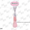 Women's 5-Blade Pink & Blue Razor for Hair Removal - Underarm & Private Areas