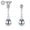 Coppery Bead Drop Earrings Long Pendant Dangle Copper Plated Engagement Wedding Jewelry For Women Dropshipping  E279