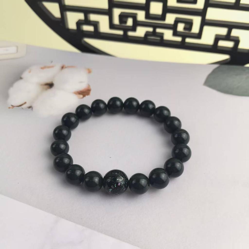 Mixed Incense Beads Bracelet with Lacquer Beads - Unisex Chinese National Style, Collectible Buddhist Beads, Hand-Playing Bracelet