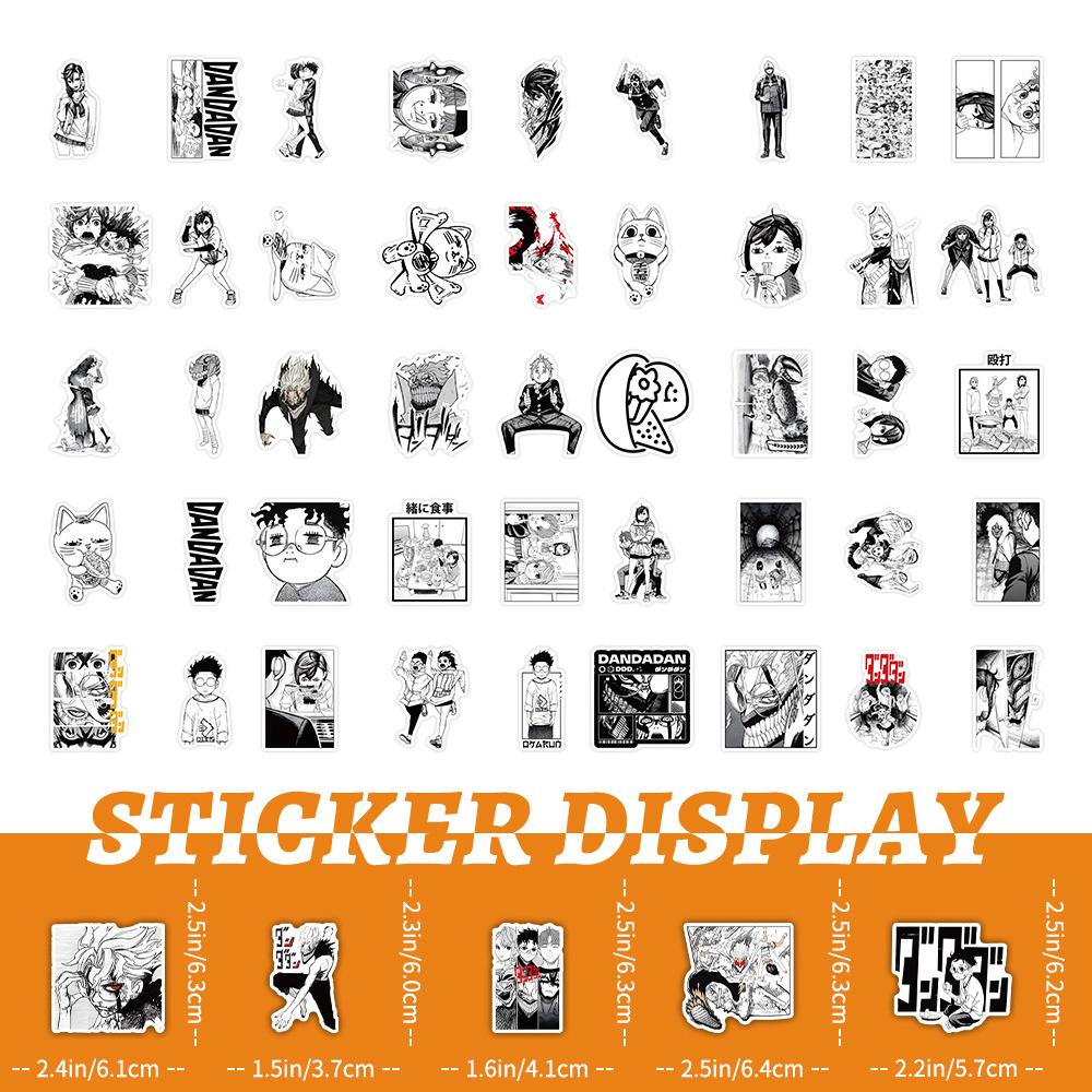 100pcs Momo Ayase Dandadan Anime Stickers Funny Okarun Cartoon Decals Toys DIY Laptop Phone Case Diary Car Waterproof Sticker