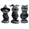 Halloween Ornaments Magic Owl Resin Crafts Independent Standing Animal Sculpture Window Home Desktop Decorations
