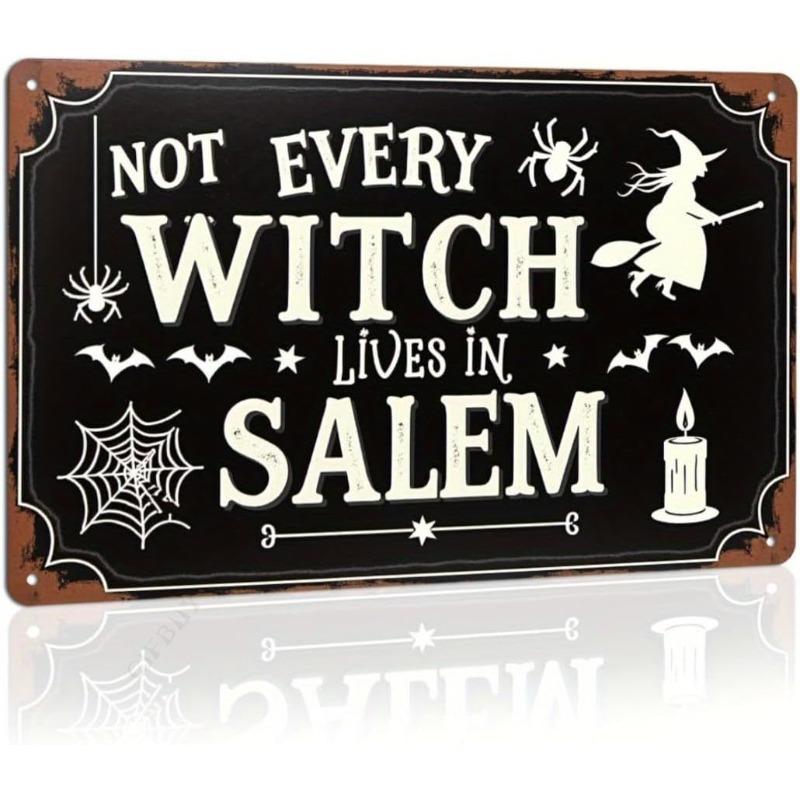 Halloween Metal Wall Sign Spooky Decor 20x30cm