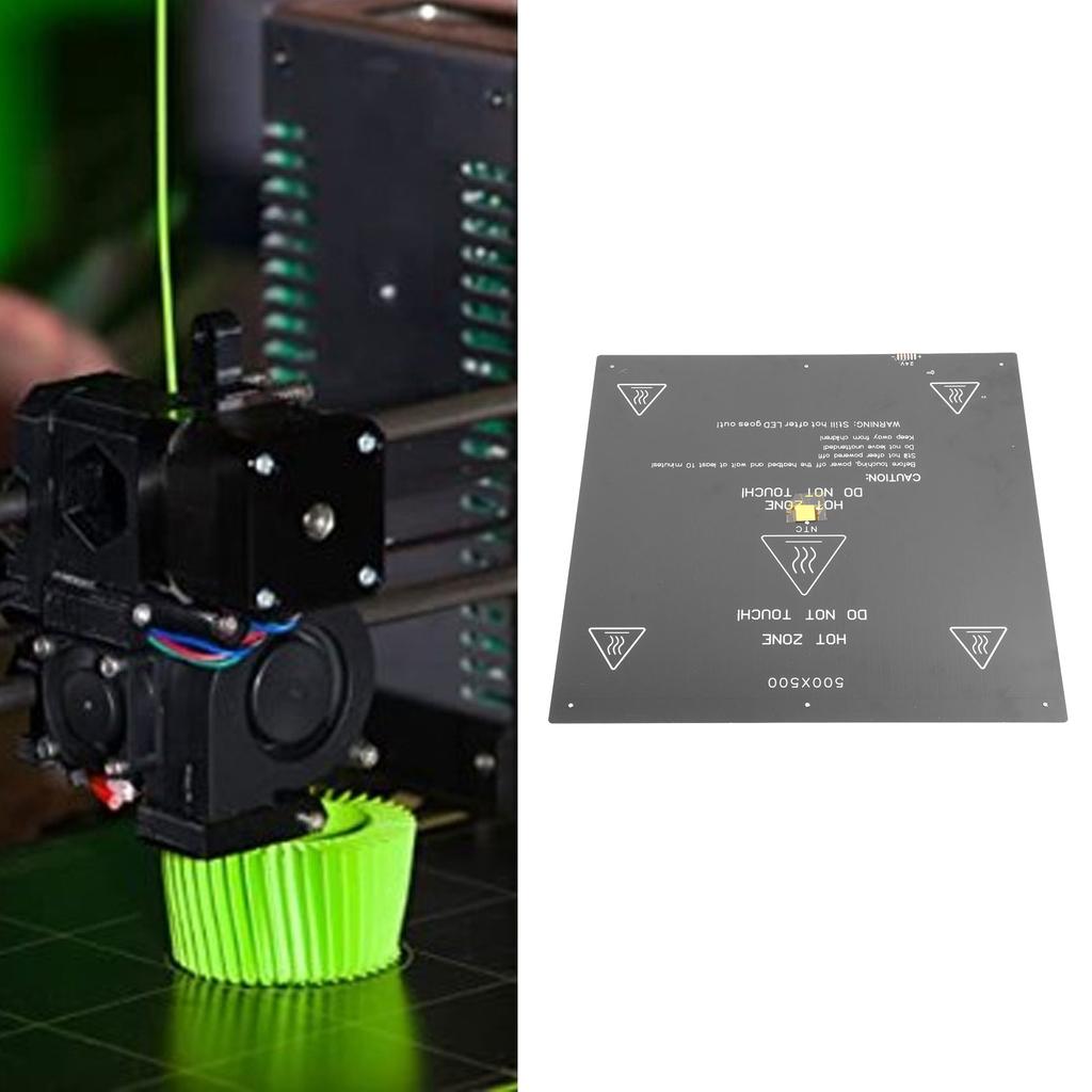 3D Printer Heated Bed 24V 350W High Power Aluminium Alloy 500x500mm 3D Printer Hotbed Platform
