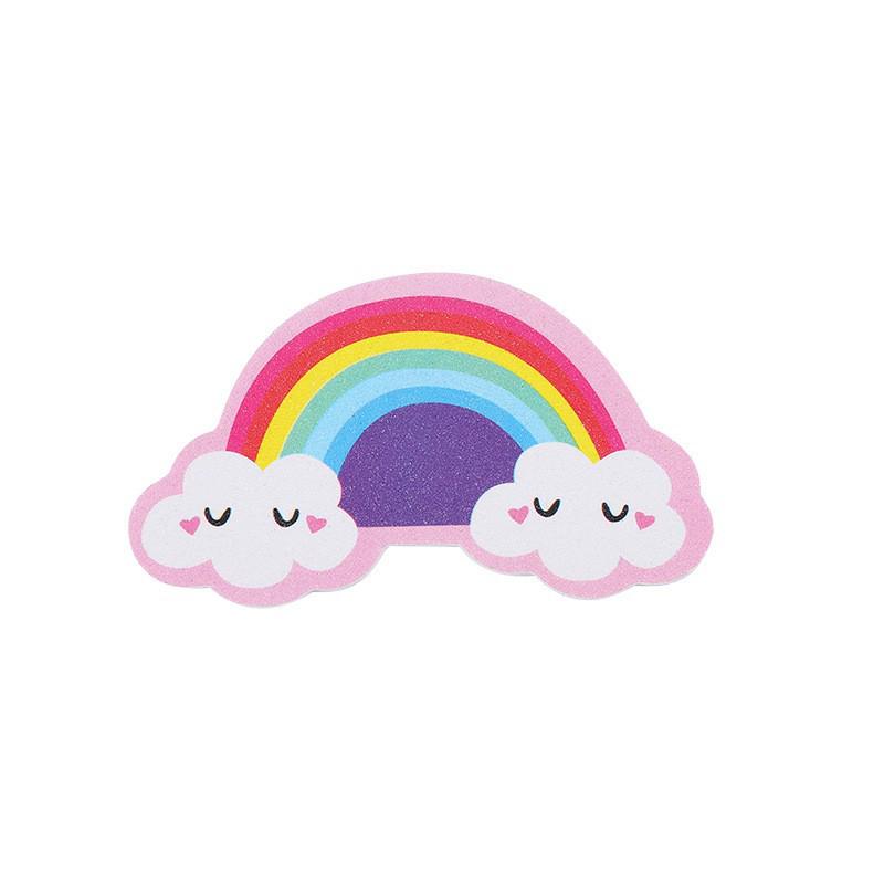 Mini Cartoon Rainbow Cloud Nail File - Double-Sided EVA Beauty Tool for Manicures (Irregular Shape)
