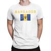 Unisexs WoUnisexs Barbados Flagge Barbadisches T-Shirt Reine Baumwolle Bedruckte T-Shirts Oberbekleidung