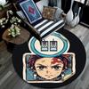 Tanjiro Kamado Pattern Round rug,Carpet Rug for Living Room Bedroom Playroom ,Non-slip Floor Mat,Holiday Gifts and Birthday Gifts.