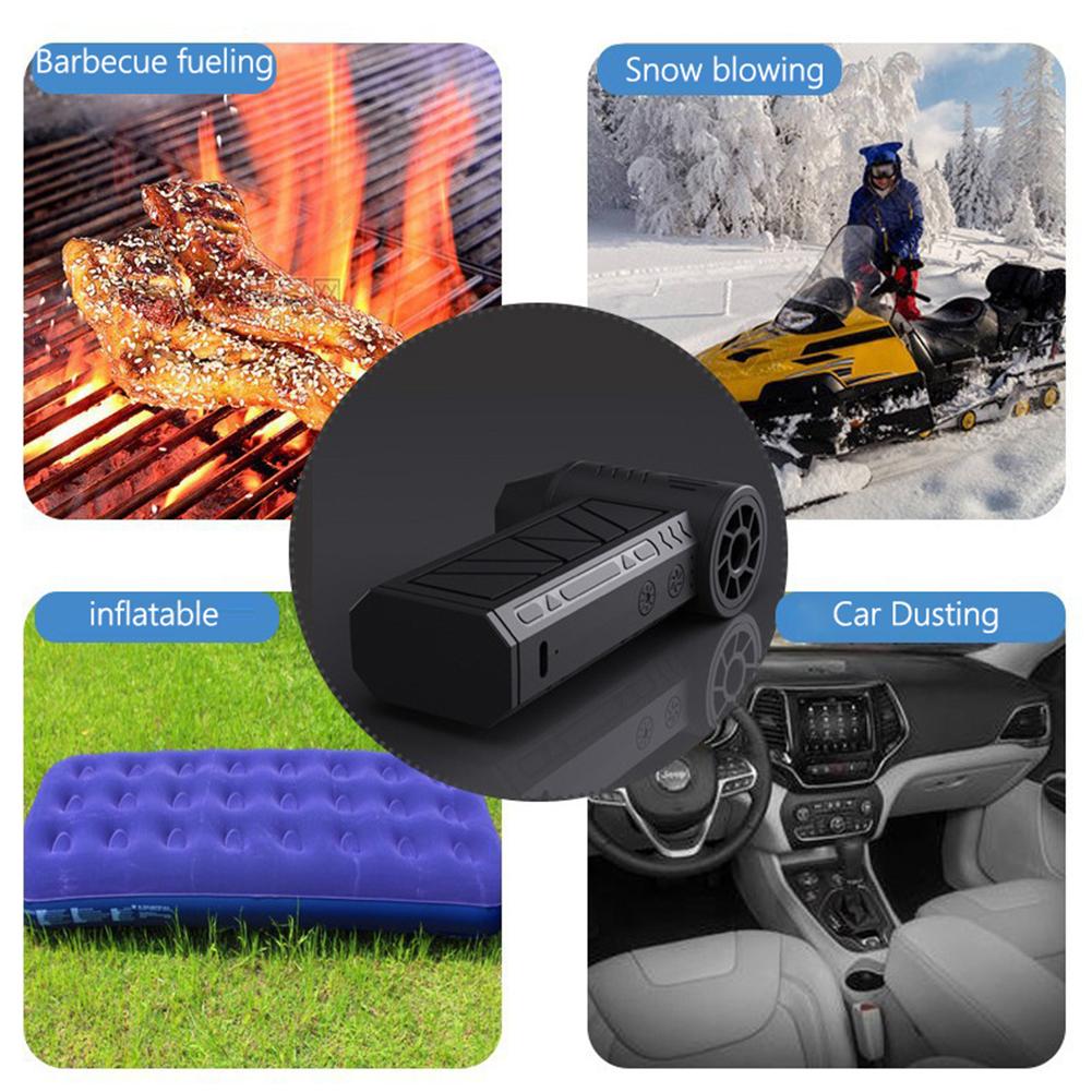 Mini Turbo Jet Fan Rechargeable Electric Air Duster with Light Handheld Duct Fan Jet Dry Blower for Laptop Computers Keyboard