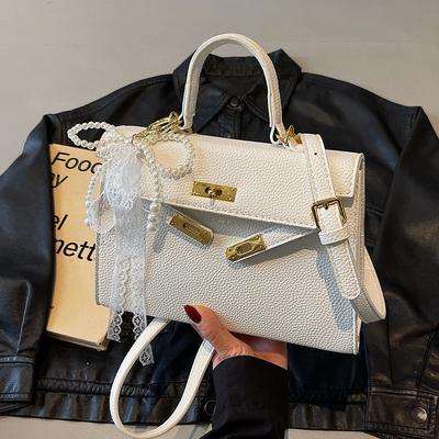 Τσάντα Ώμου Αλυσίδα με Πλέγμα Ρομβοειδές και Υφή Λίτσι, Νέο Στυλ Άνοιξη, Υψηλής Ποιότητας, Μοντέρνα και Ευέλικτη Τσάντα Crossbody Kelly