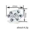 Luxury Crystal Female White Blue Zircon Stone Ring Vintage Silver Color Wedding  For Women