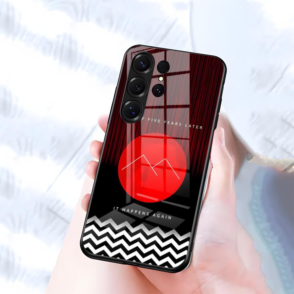Twin Peaks Phone Case For Samsung S26 S25 S24 FE S23 S22 S21 Plus S20 Ultra Note20Ultra Black Glass Cover