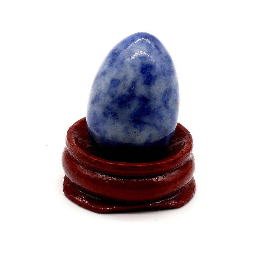 Natural Stone Decoration Egg-Shapedl With Base Artificial Ornament Lucky Gift Bed-Room Garden Office Desk Ornaments
