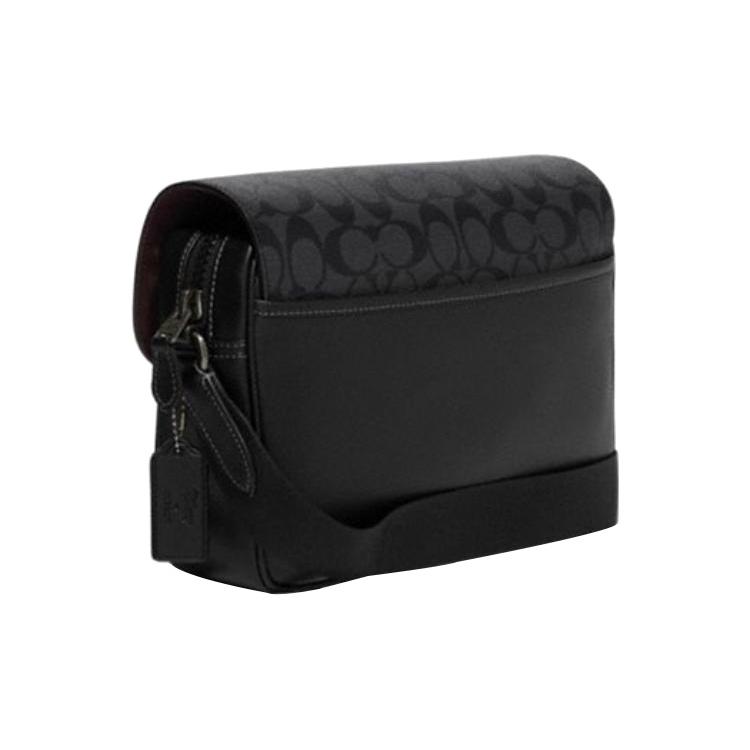 New COACH Disney, Collaboration Track With Cow Leather Shoulder Bag, Crossbody Bag Large Size Women's Black CC037-QBPHT