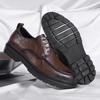 Pantofi din piele pentru bărbați Oxfords cu platformă cu șireturi Talpă groasă Pantofi Derby cu șireturi pentru bărbați Pantofi casual cu vârf pătrat pentru bărbați Pantofi formali de gală pentru bărbați