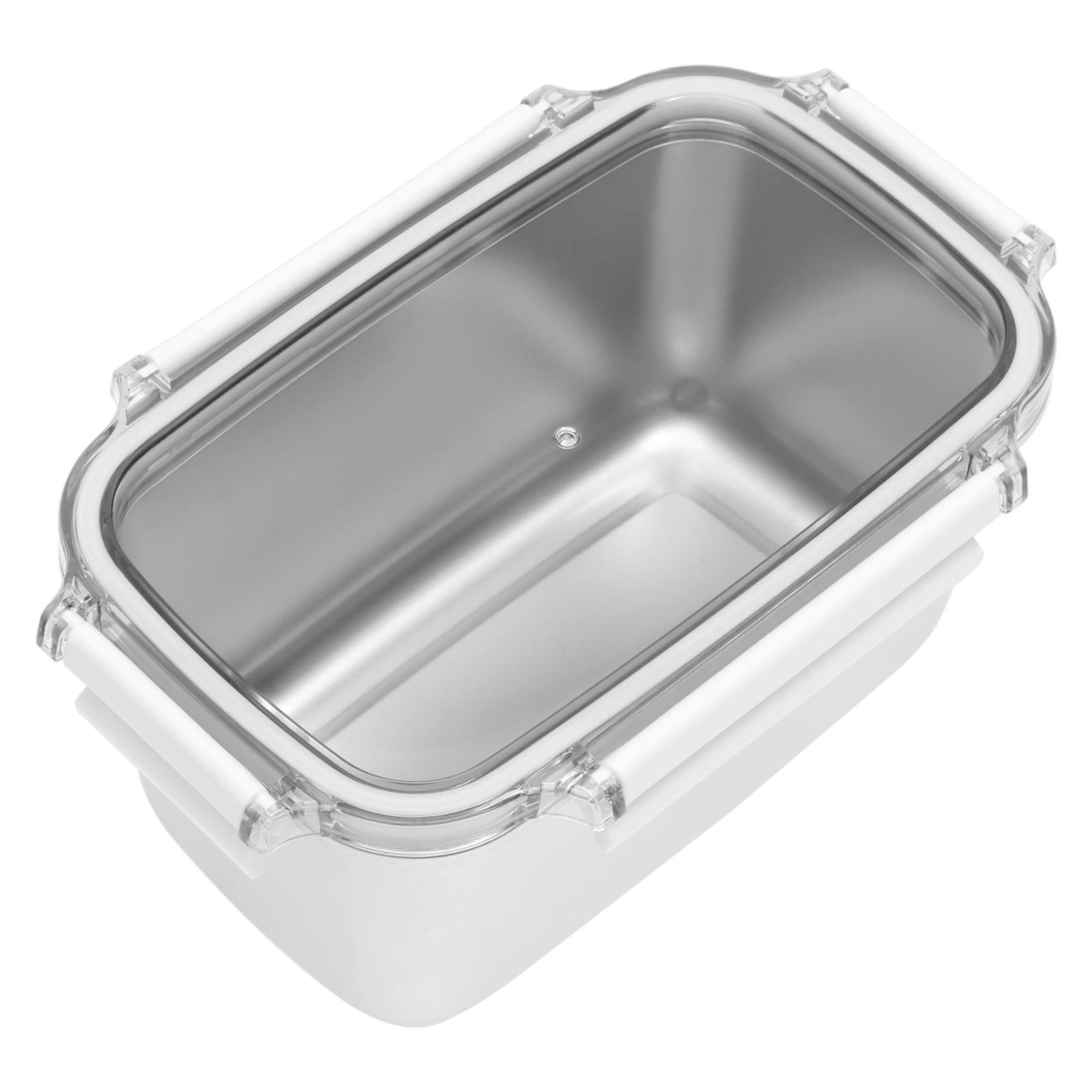 

Stainless Steel Lunch Box with Lid Portable Airtight Snack Container Fresh Keeping Food Fruit Salad Bento Box Loaf Bread Pan