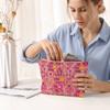 Letter Color Makeup Bag Corduroy Makeup Pouch Fashion Corduroy Storage Bag  Purse