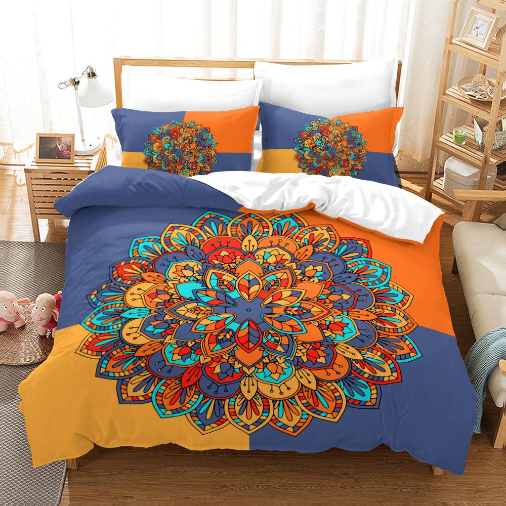 Mandala Abstract Flower Digital Printing Three-Piece Home Textile European Pattern Quilt Set Two-Piece Set