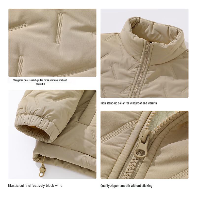 Warrior Men's Winter Stand-Collar Padded Jacket