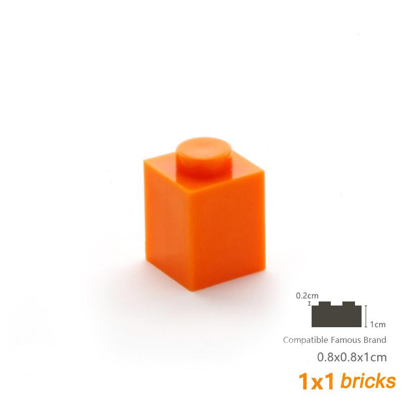 800pcs 1x1 Dots Bulk Building Blocks Thick Figures Bricks Educational Size Compatible With 3005 Plastic Toys for Children