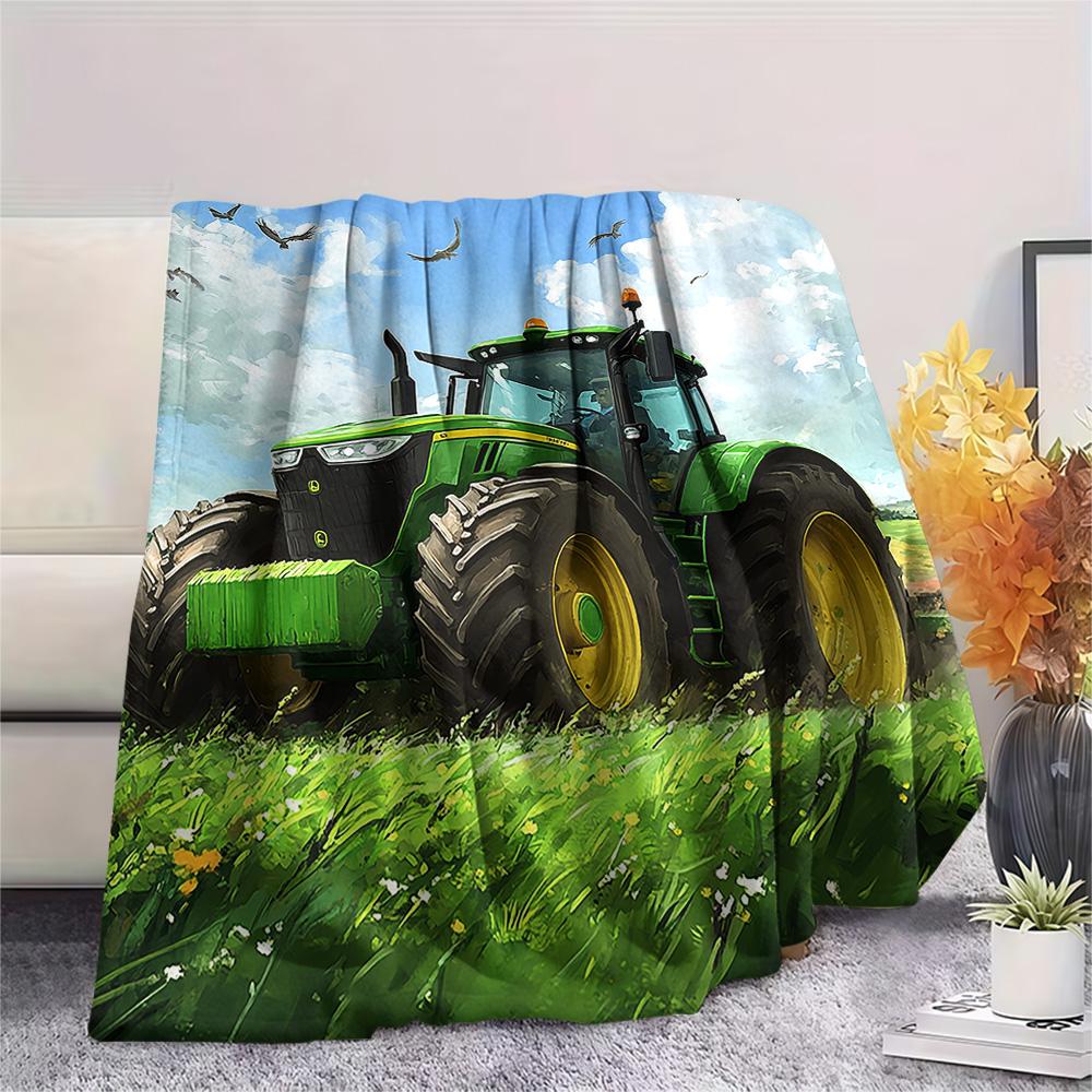 Truck Print Flannel Blanket, High quality Comfortable for All Seasons, Home Decor, Warmth and Comfort, Perfect for Christmas Gifts