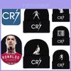 Cr7 Printed Knit Black Hat Warm And Stylish Winter Headwear For Men And Women