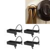 Wall Mounted Cowboy Hat Rack, Rustic Carbon Steel Storage Holder with Horseshoe Design for Home Decor and Organization