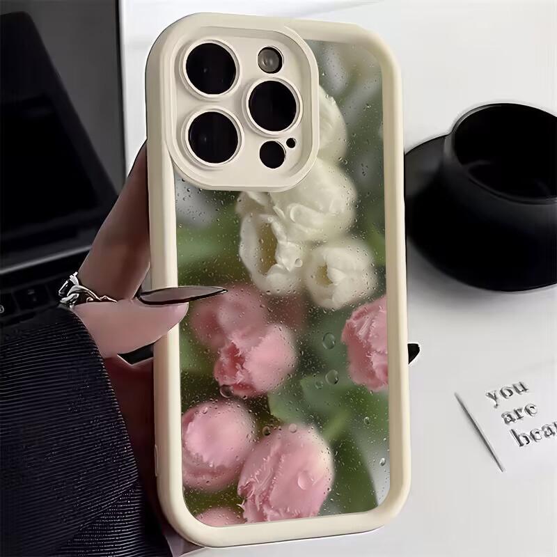 Для Xiaomi Redmi 12 13 13C 14C Эстетичные Чехлы с Цветочным Рисунком Роз Для Redmi Note 14 13 12 Pro Plus 5G 12S 11S 11 10S Мягкий Чехол Redmi Note 13 5G gray