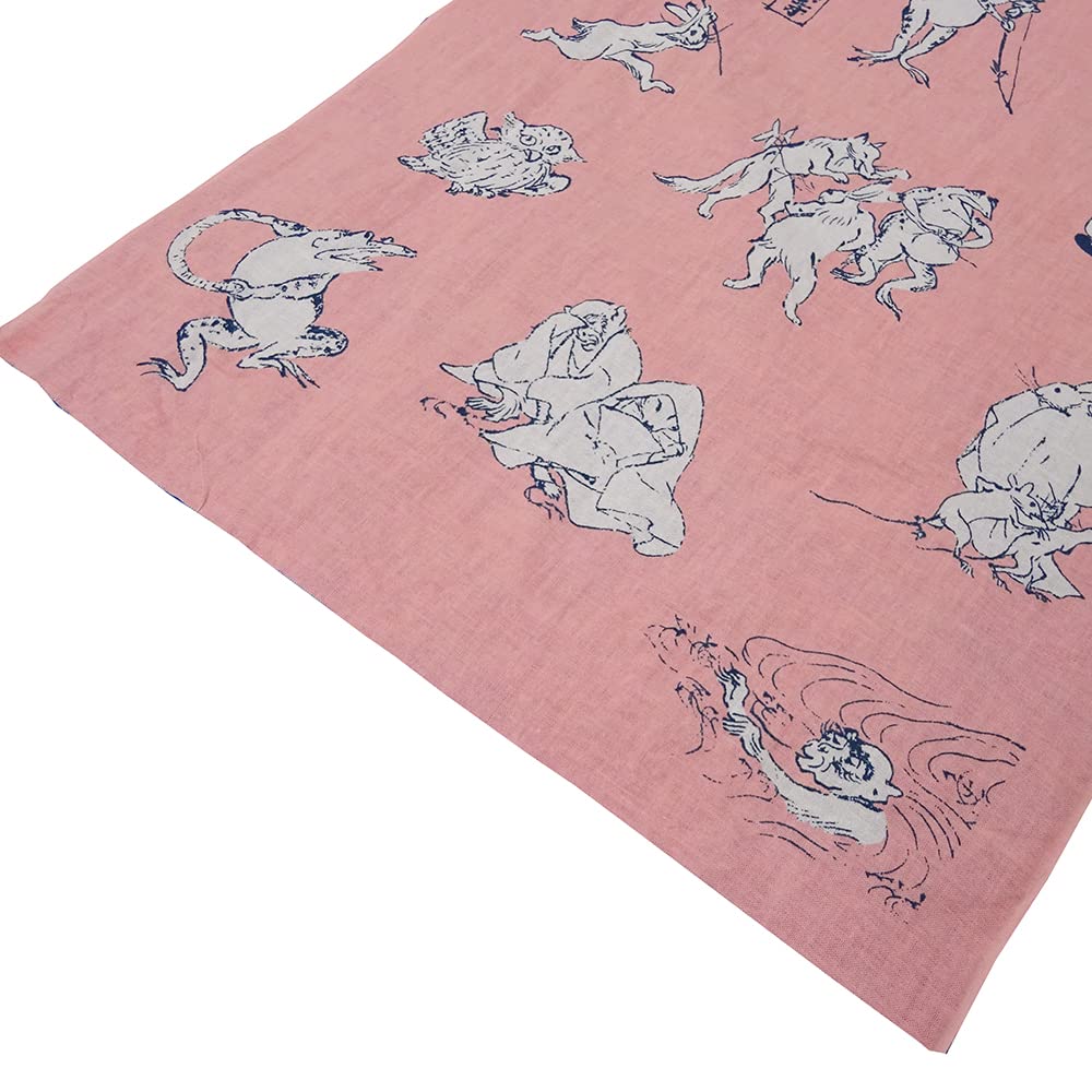 Geisodo Tenugui Pink (Choju Giga) T-22