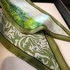 Green Woman Skinny Silk Scarf 147x14cm Long Hair Strip Silk Ribbon Small Neck Scarves Bag Handle Ribbon Kerchief Ladies Tie