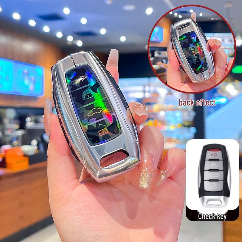 Compatible Metal Buckle Key Cover for Great Wall Haval: H2S, M6, F5, F7X, Big Dog, Divine Beast, Fierce Dragon, Dragon Max, Owl