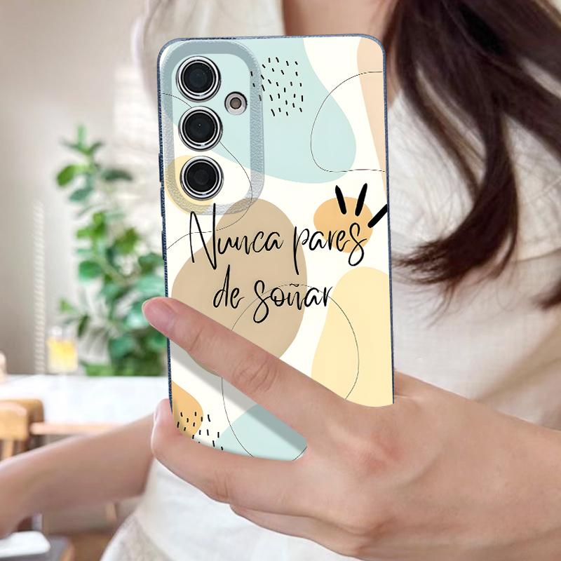 Abstract Geometry Style Case For Samsung S26 S25 S24 Ultra S23 S22 S21 FE A15 A16 A17 A35 A36 A37 A54 A55 A56 A57 5G Leather Texture Soft Cover
