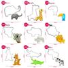 9-teiliges Tier-Ausstecher-Set: Löwe, Krokodil, Nashorn, Zebra, Giraffe, Elefant – Edelstahlformen.