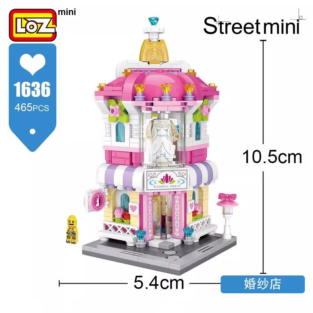 Creative Folded StreetView Grocery Store Post Station Building Bricks DIY Mini Chinese Style Puzzle Girls Gifts Children Toy