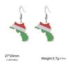 Women's Earrings Kurdistan Map Flag Drop Earrings Stainless Steel Enamel Pendant Jewelry Birthday Gifts Wholesale 2026 New