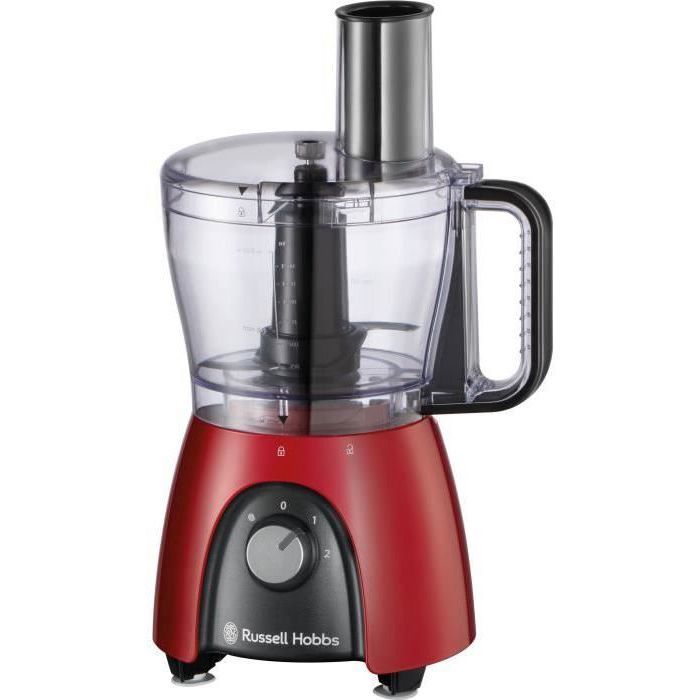 Robot culinaire - RUSSEL HOBBS - Desire Red - 600 W - 2 vitesses + pulse - Rouge