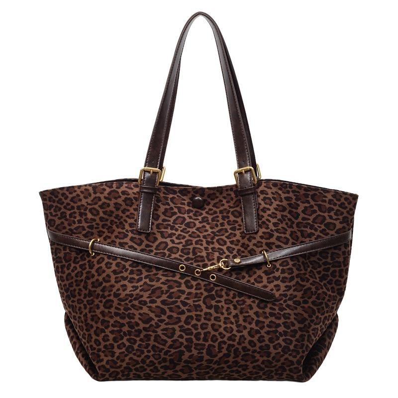 Simple and Stylish Shoulder Bag New Large-capacity Trendy Fashion Handbag Women's Leopard Print Underarm Tote Bag