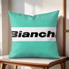 Luxury B-Bianchi Logo Cushion Cover Natural Linen Organic Fabric Double-Sided Printing Couch Pillow Covers Home Decor